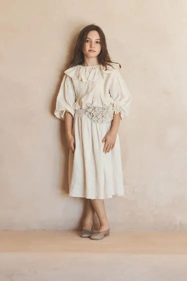 Юбка-миди из 100% льна с поясом limited edition- Заказать в России