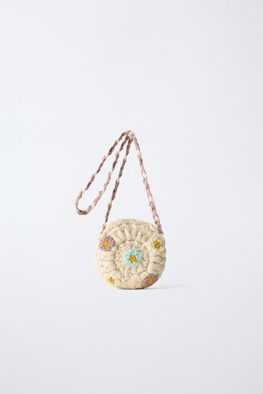 Zara Вязаная сумка с цветочным декором купить с доставкой.