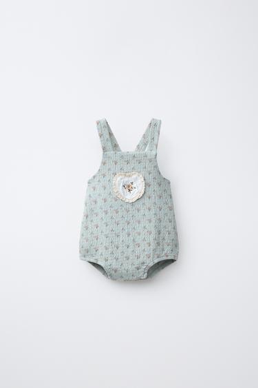 Комбинезон с цветочным принтом и кружевом- Заказать в России