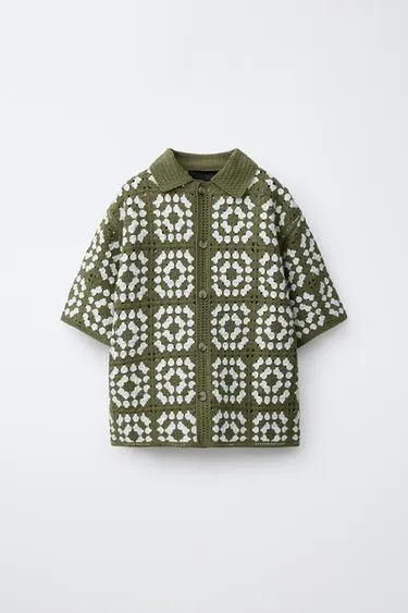 Рубашка из кружева кроше