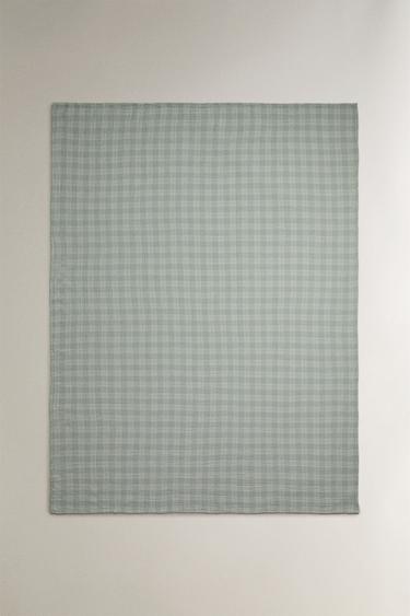 Zara Плед из муслина в клетку