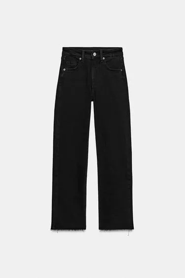 Джинсы Trf укороченные клёш с высокой посадкой- Заказать в России