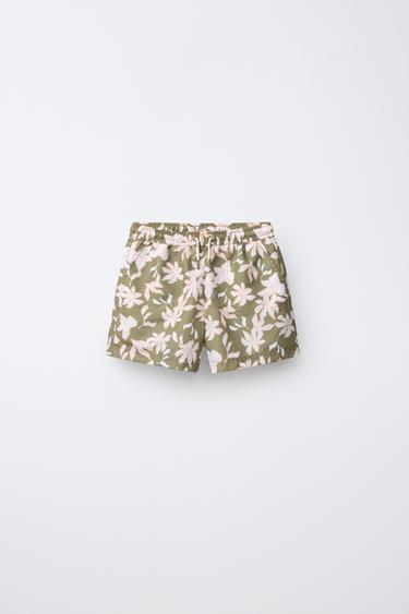 6-14 лет/плавки-бермуды с цветочным принтом