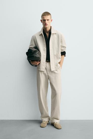 Zara Чины в тонкую полоску  купить с доставкой.