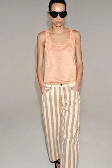 Футболка в стиле рустик в полоску