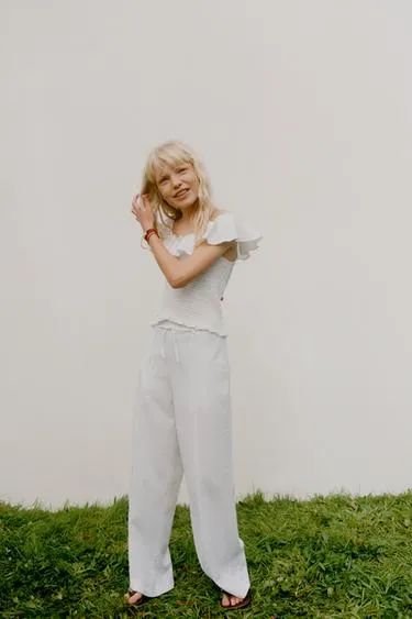 Футболка из льна «соты»