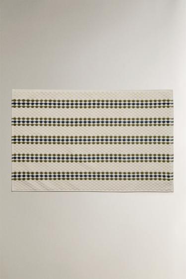 Zara Велюровый коврик для ванной с геометрическим узором купить с доставкой.