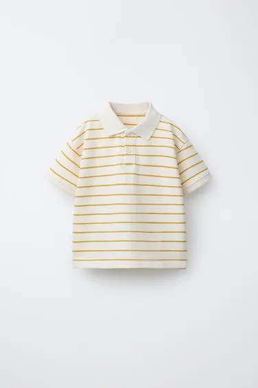 Поло с принтом в полоску