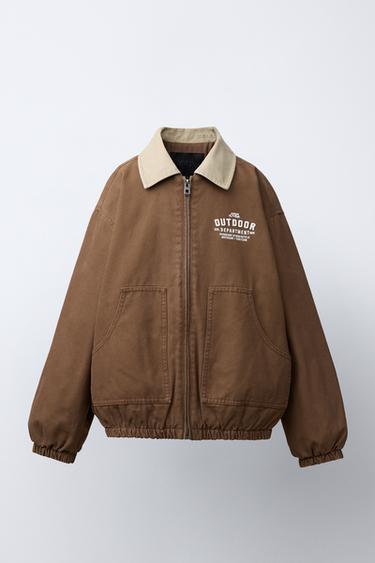 Zara Куртка с контрастным воротником