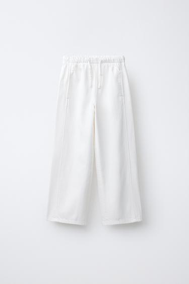 Zara Джинсы широкие с завязками