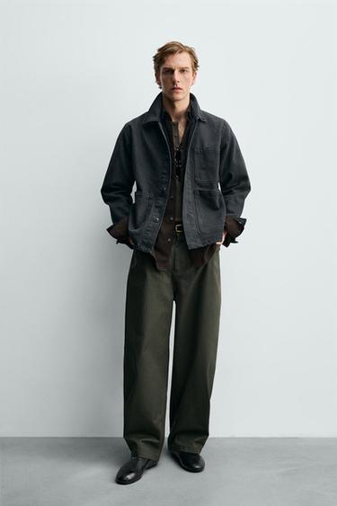 Zara Куртка-рубашка свободного кроя с карманами
