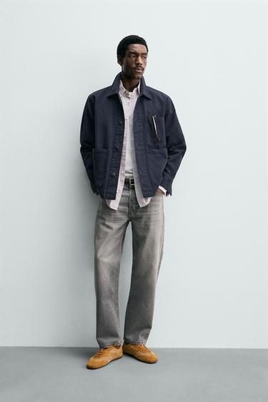 Zara Джинсовая куртка-рубашка классического кроя купить с доставкой.