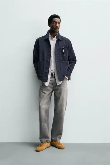 Джинсовая куртка-рубашка классического кроя- Заказать в России