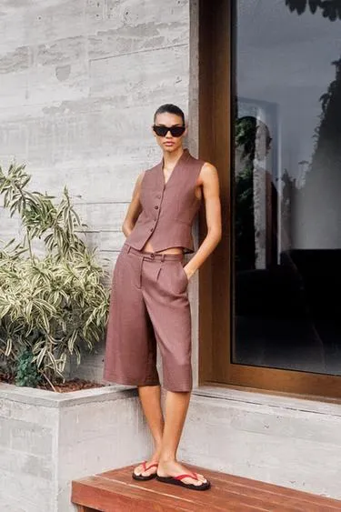 Жилет изо льна