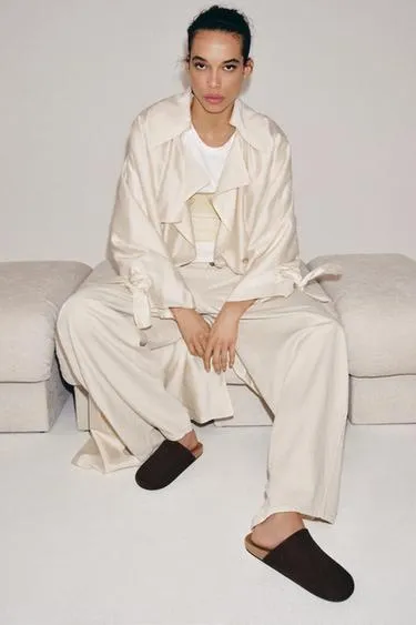 Кожаные мюли на плоской подошве- Заказать в России