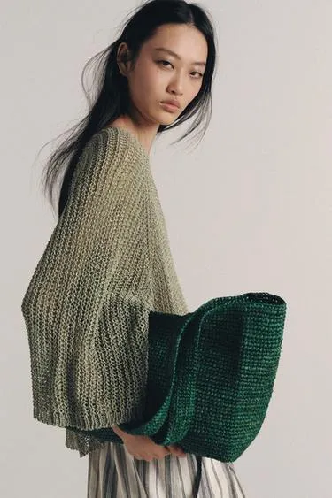 Сумка-шопер из рафии- Заказать в России