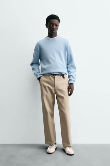 Свитер из хлопка с эффектом потертости- Заказать в России