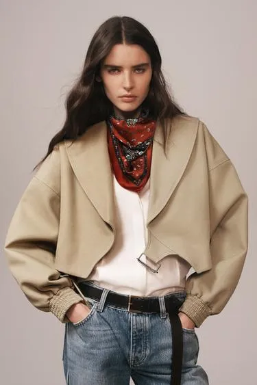 Укороченная куртка — Zara Woman- Заказать в России