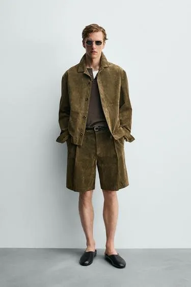 Шорты  из замши- Заказать в России