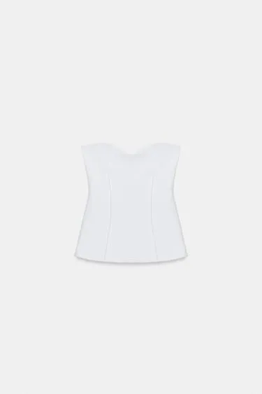 Топ бандо с вырезом сердечком- Заказать в России