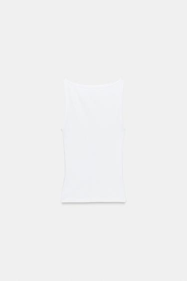 Zara Минималистичный топ без рукавов