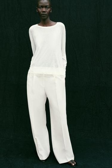 Zara Свитер с кружевом