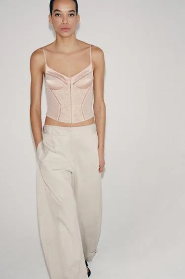 Комбинированный корсет на бретелях