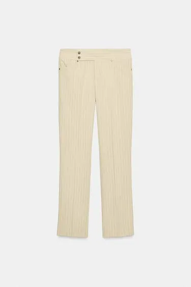 Прямые брюки в тонкую полоску- Заказать в России