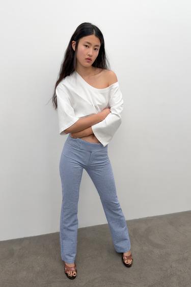 Zara Брюки клёш в клетку виши