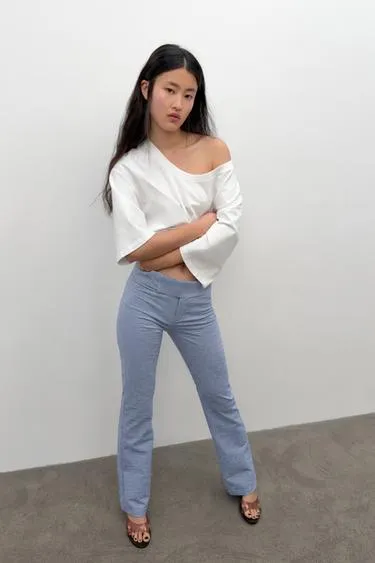 Брюки Flare в клетку виши- Заказать в России