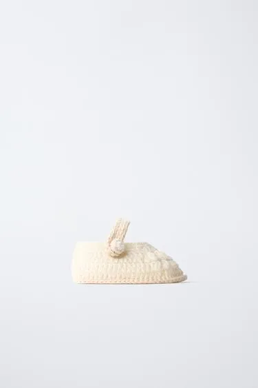 Теплые вязаные ботиночки- Заказать в России