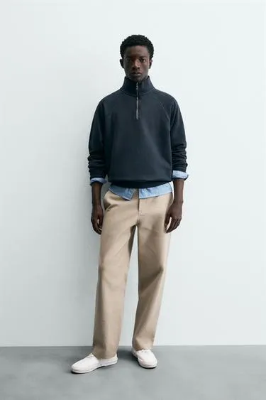 Толстовка с молнией и эффектом потертости