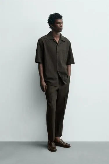 Рубашка из сирсакеровой ткани- Заказать в России