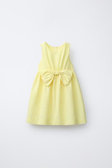 Zara Платье из поплина с бантом