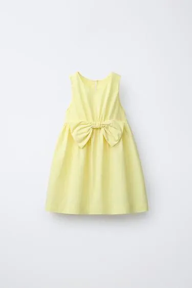 Платье из поплина с бантом- Заказать в России