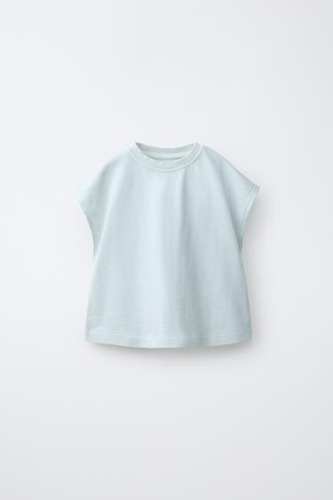 Zara Однотонная футболка с нашивкой