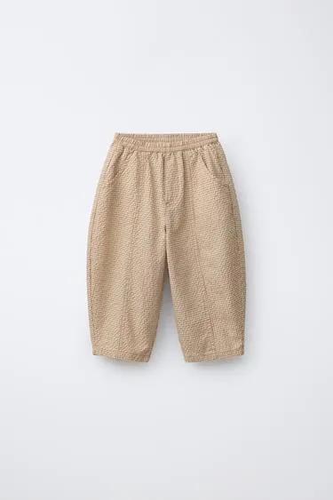 Брюки Balloon из сирсакера в клетку- Заказать в России