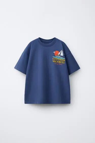 Футболка с принтом парусника