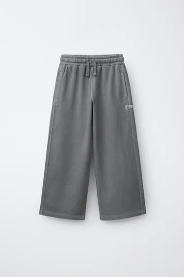 Крашеные брюки Straight из ткани интерлок- Заказать в России