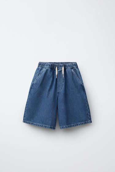 Zara Свободные джинсовые шорты