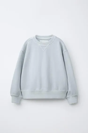 Однотонная толстовка из крашеной ткани- Заказать в России