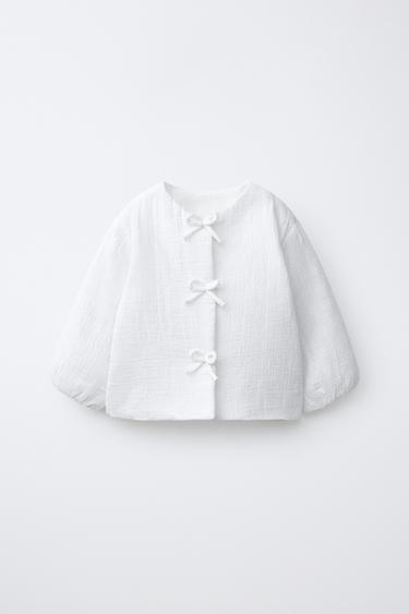 Zara Куртка со швейцарской вышивкой