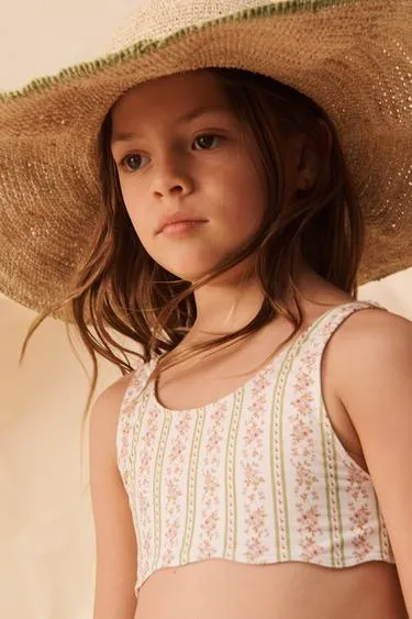 Лимитированное издание купальник с цветочным волнообразным принтом