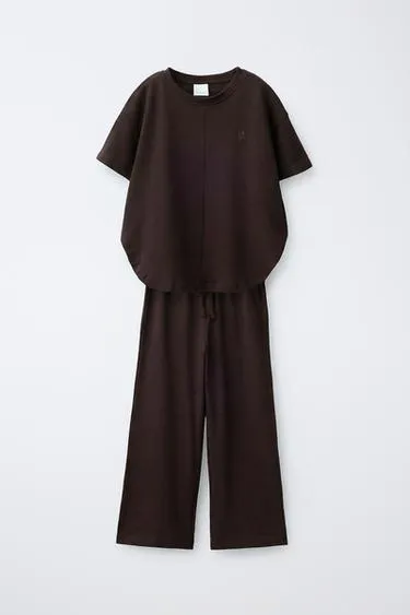 Комплект из футболки и брюк Wide Leg