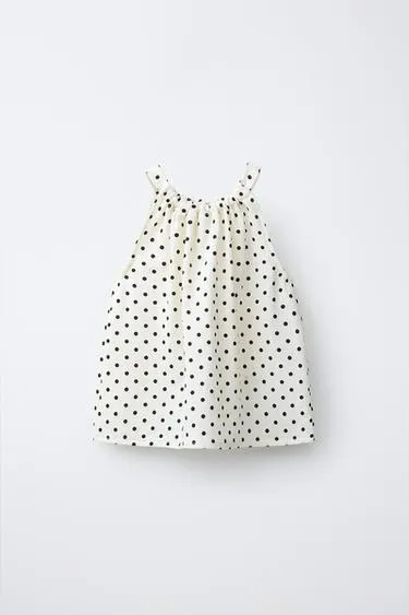 Топ с горловиной халтер в горошек- Заказать в России