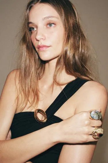 Набор из 2 металлических колец с раковинами- Заказать в России