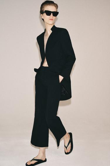 Zara Укороченные расклешенные брюки ZW лимитированная серия