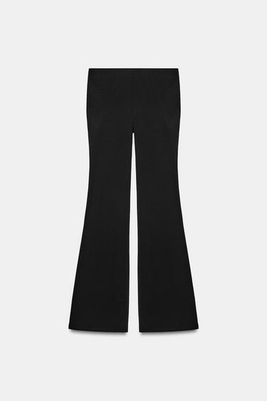 Zara Расклешенные брюки стрейч в горошек