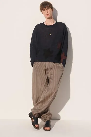 Джемпер с цветочным узором свободного кроя- Заказать в России