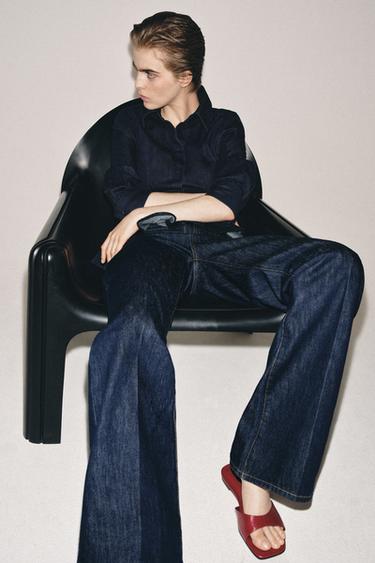 Zara Кожаные сандалии на плоской подошве купить с доставкой.